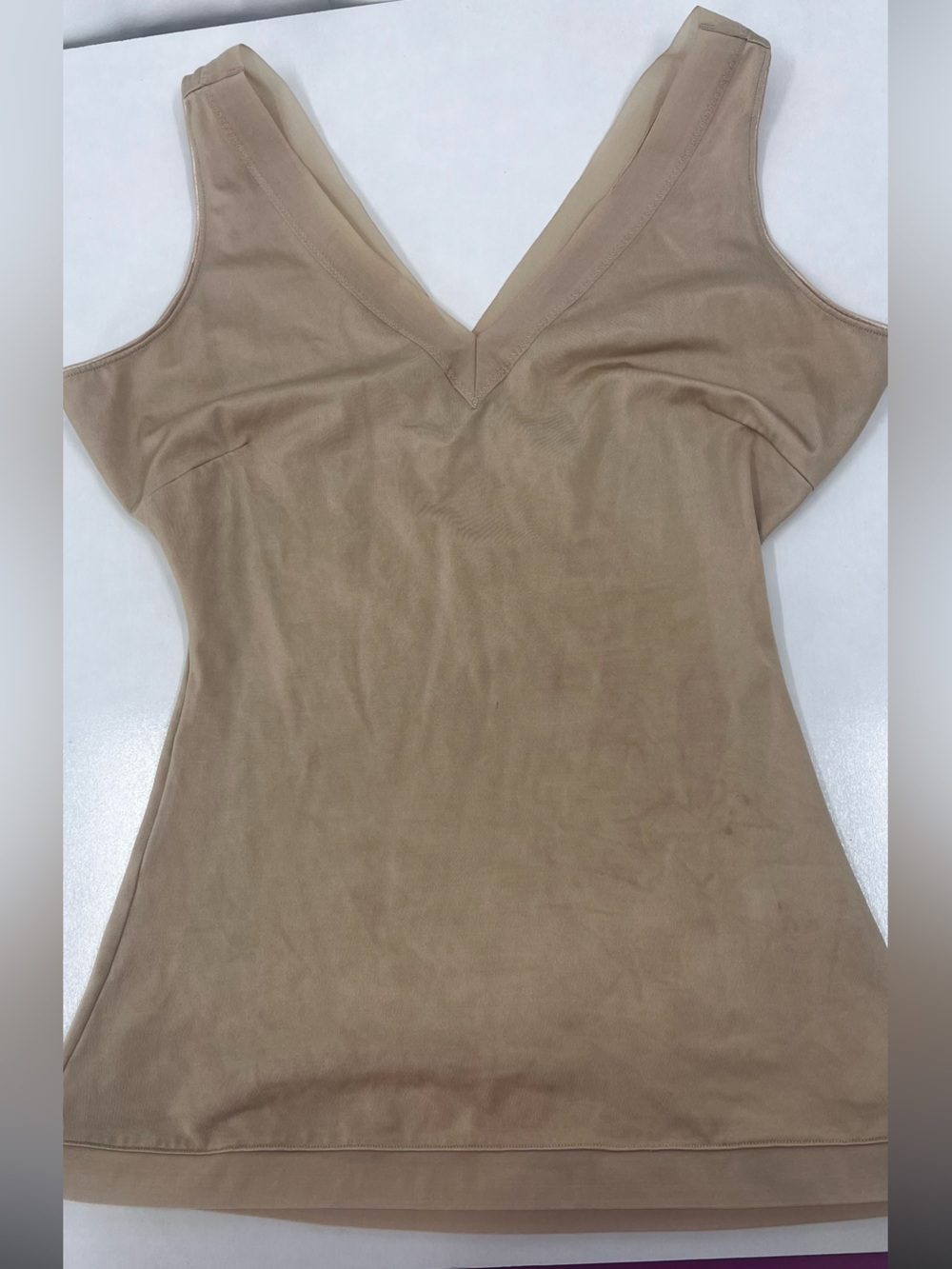 SPANX White Top with Red Logo Tag